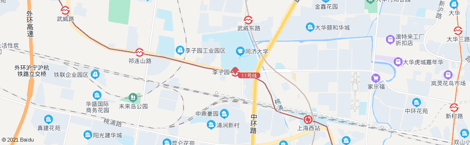 上海李子园站_公交站地图_上海公交_妙搜公交查询2024
