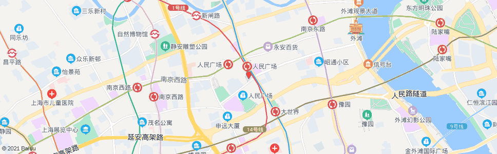 上海城市规划馆(招呼站)_公交站地图_上海公交_妙搜公交查询2024