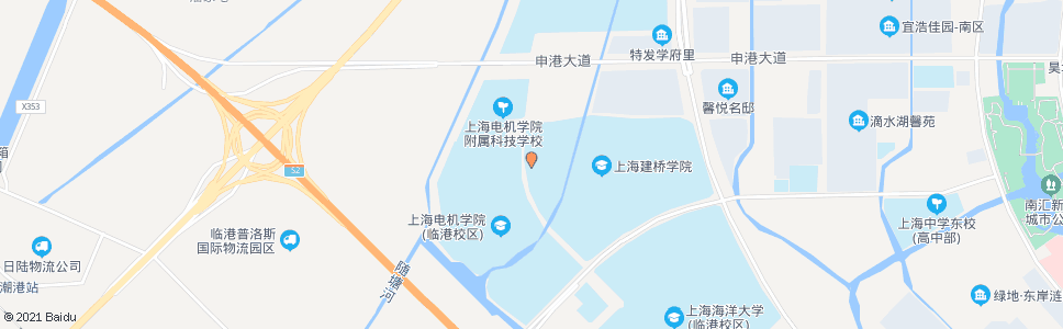 上海建桥学院西门_公交站地图_上海公交_妙搜公交查询2024