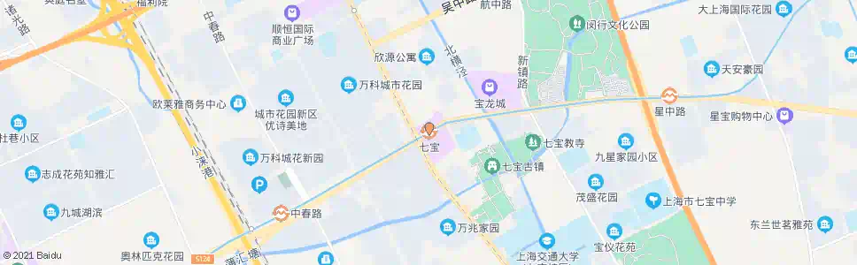 上海七宝_公交站地图_上海公交_妙搜公交查询2024