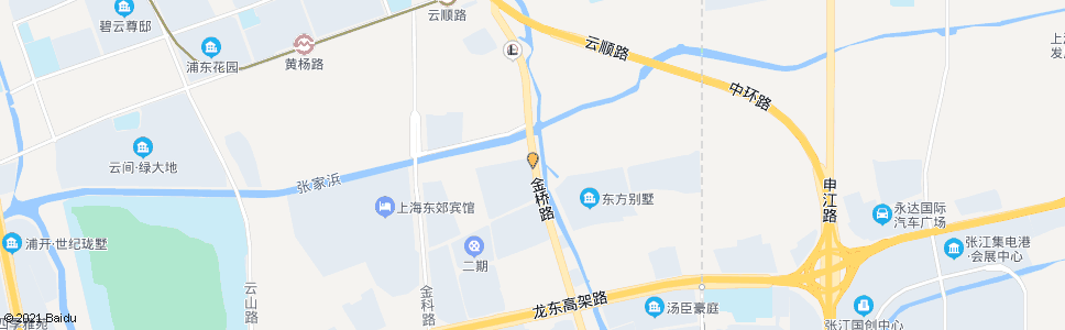 上海金桥路金明路_公交站地图_上海公交_妙搜公交查询2024