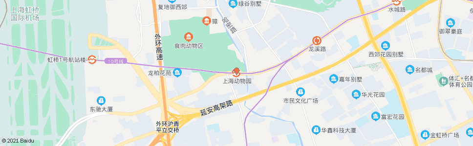 上海上海动物园站_公交站地图_上海公交_妙搜公交查询2024
