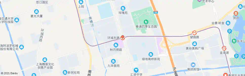 上海环城南路环城东路_公交站地图_上海公交_妙搜公交查询2024