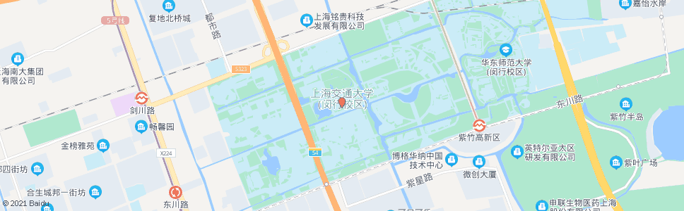 上海交大东校区(沧源路)_公交站地图_上海公交_妙搜公交查询2024