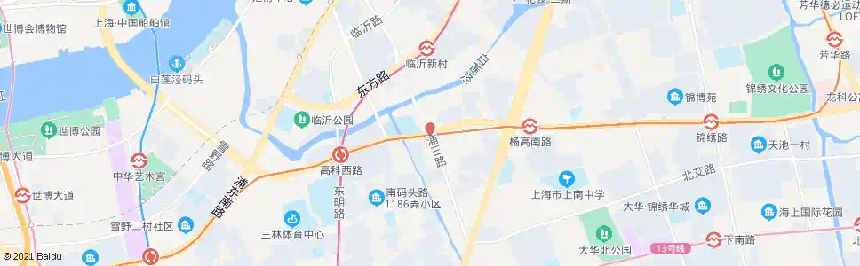 上海高科西路浦三路_公交站地图_上海公交_妙搜公交查询2024