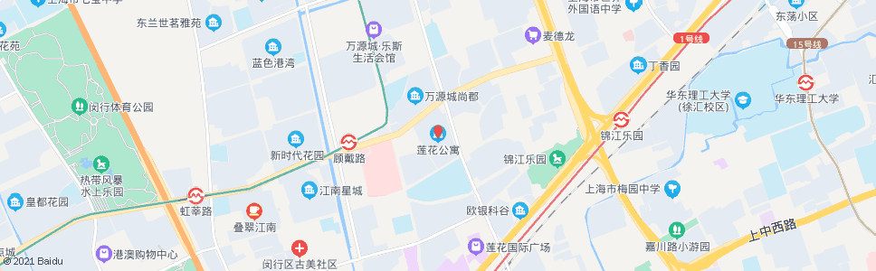 上海莲花公寓_公交站地图_上海公交_妙搜公交查询2024