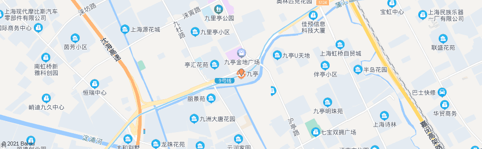 上海九亭地铁站_公交站地图_上海公交_妙搜公交查询2024