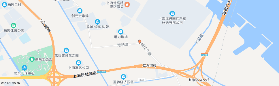 上海港绣路东川公路_公交站地图_上海公交_妙搜公交查询2024