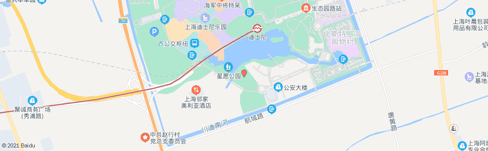 上海迪士尼乐园酒店站_公交站地图_上海公交_妙搜公交查询2024