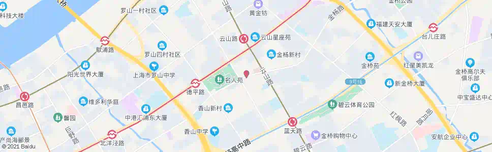 上海金杨路居家桥路_公交站地图_上海公交_妙搜公交查询2024