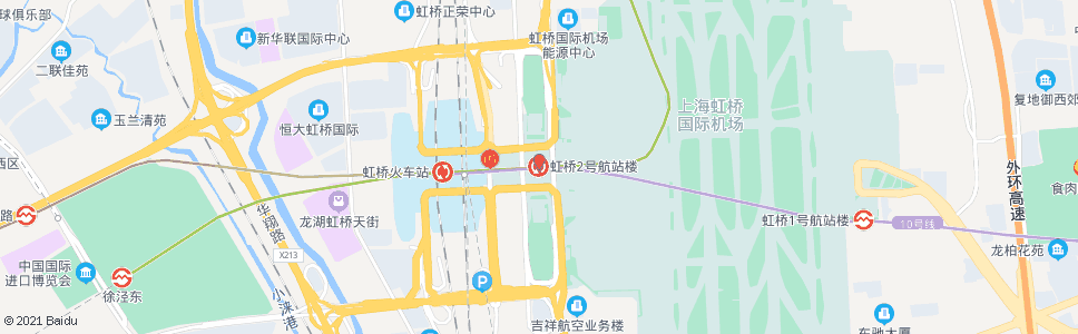 上海虹桥2号航站楼站_公交站地图_上海公交_妙搜公交查询2024