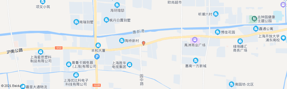 上海沪南公路园中路_公交站地图_上海公交_妙搜公交查询2024