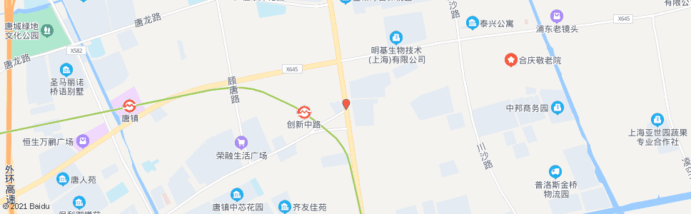 上海创新中路华东路_公交站地图_上海公交_妙搜公交查询2024