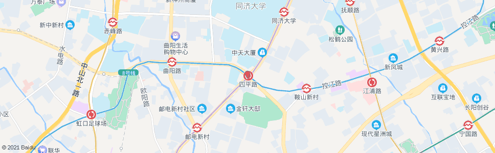 上海四平路大连路_公交站地图_上海公交_妙搜公交查询2024