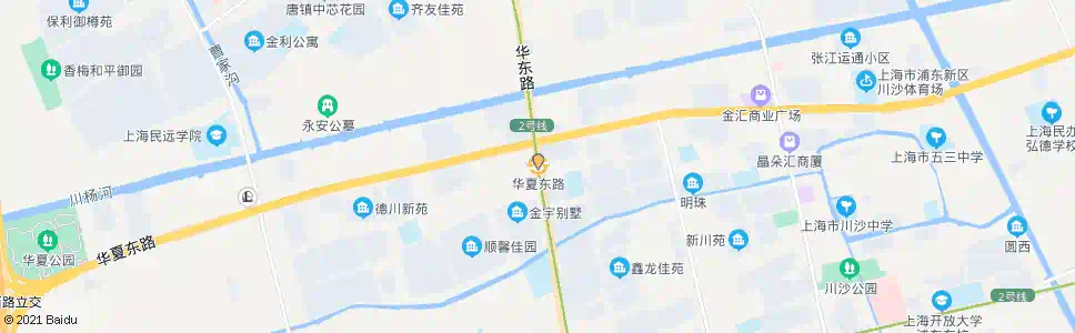 上海华夏东路川沙路_公交站地图_上海公交_妙搜公交查询2024