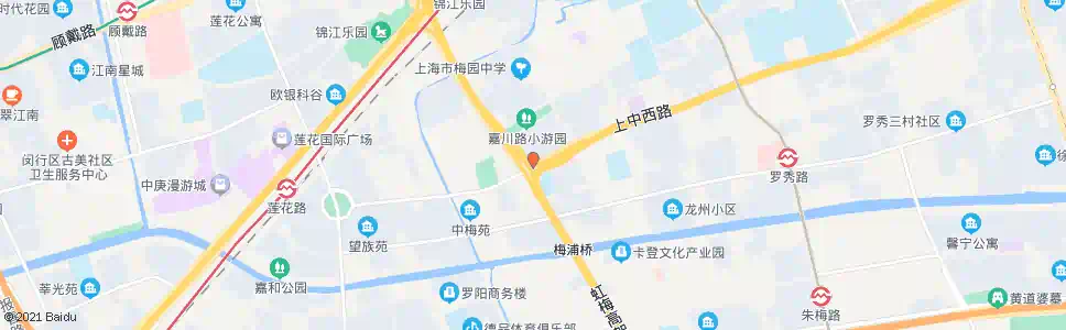 上海虹梅南路上中西路_公交站地图_上海公交_妙搜公交查询2024