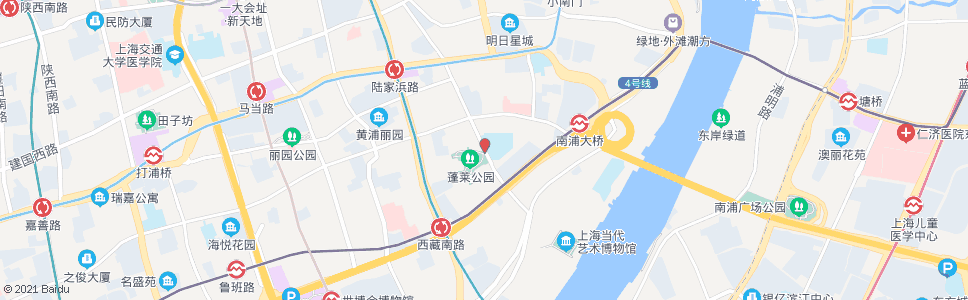 上海蓬莱公园_公交站地图_上海公交_妙搜公交查询2024