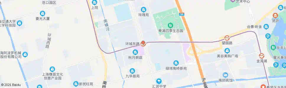 上海环城北路环城东路_公交站地图_上海公交_妙搜公交查询2024