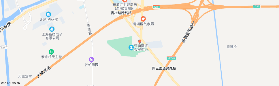 上海青松公路塘郁(珠湘泾)_公交站地图_上海公交_妙搜公交查询2024
