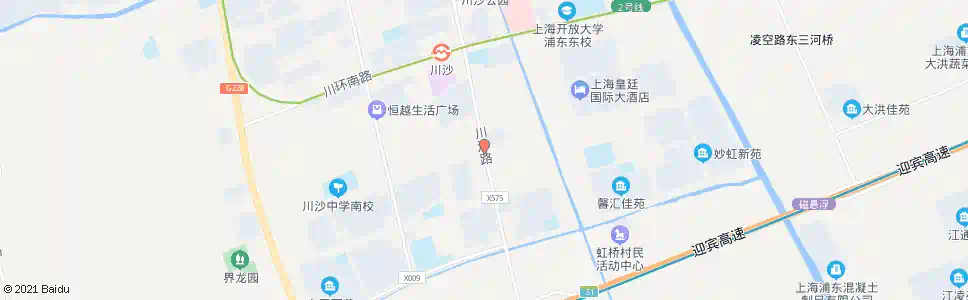 上海川沙路平川路_公交站地图_上海公交_妙搜公交查询2024