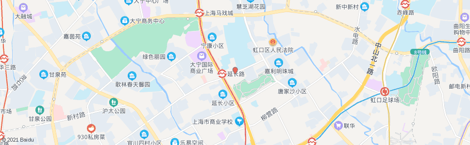 上海延长路广延路_公交站地图_上海公交_妙搜公交查询2024