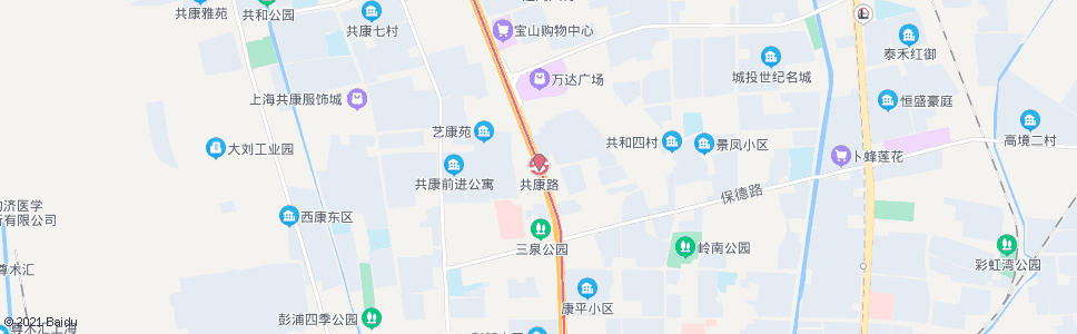 上海共康路站_公交站地图_上海公交_妙搜公交查询2024