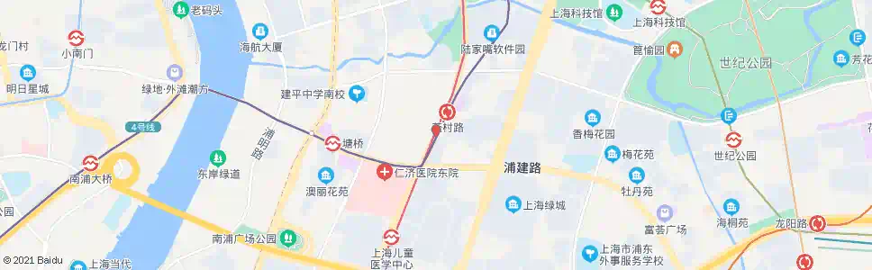 上海东方路蓝村路_公交站地图_上海公交_妙搜公交查询2024