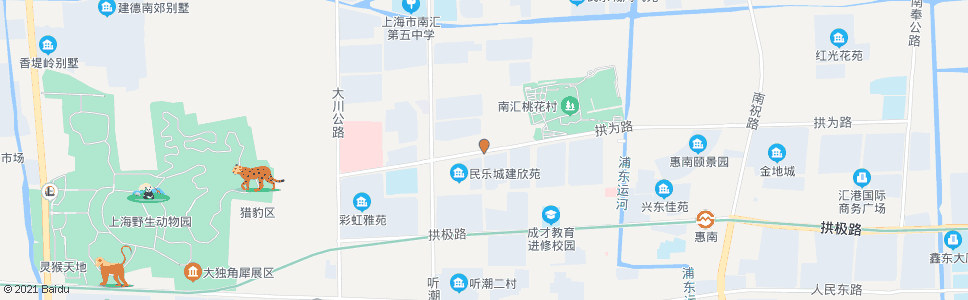 上海拱为路听乐路_公交站地图_上海公交_妙搜公交查询2024