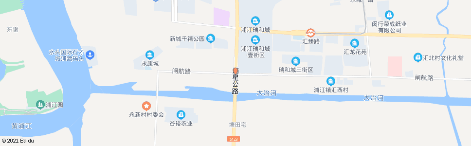 上海闸航路浦星公路_公交站地图_上海公交_妙搜公交查询2024