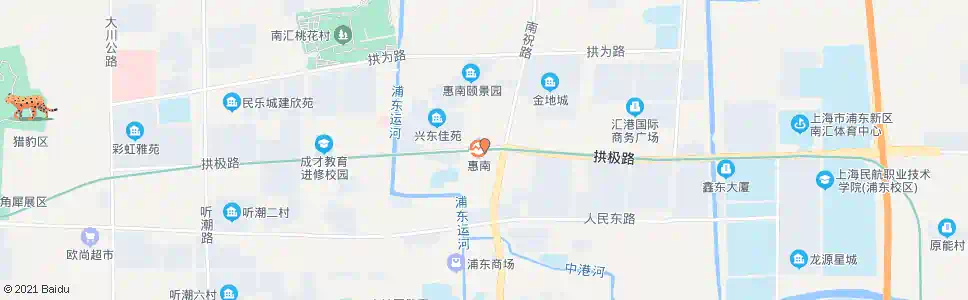 上海拱极路南祝路(惠南站)_公交站地图_上海公交_妙搜公交查询2024