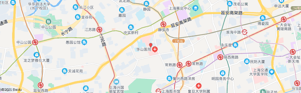 上海华山路乌鲁木齐中路_公交站地图_上海公交_妙搜公交查询2024