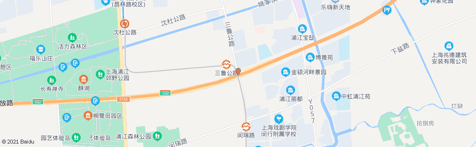 上海三鲁公路建岗_公交站地图_上海公交_妙搜公交查询2024