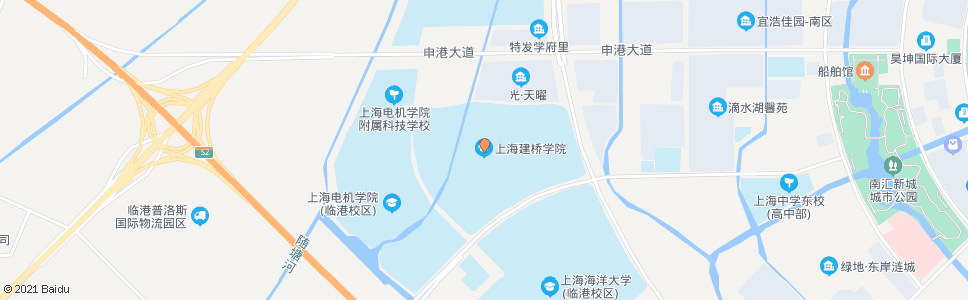 上海建桥学院_公交站地图_上海公交_妙搜公交查询2024