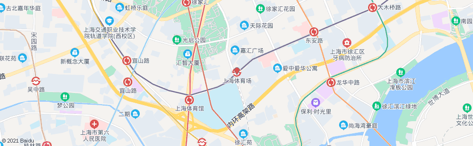上海体育场_公交站地图_上海公交_妙搜公交查询2024