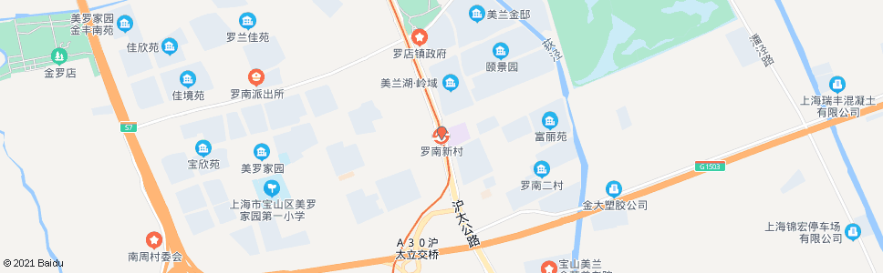 上海罗南新村站_公交站地图_上海公交_妙搜公交查询2024