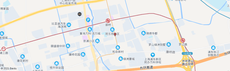 上海御青路京浦路_公交站地图_上海公交_妙搜公交查询2024