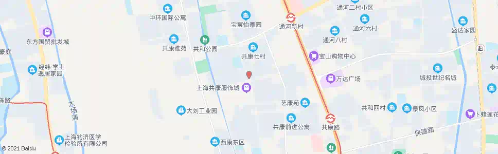 上海共康八村_公交站地图_上海公交_妙搜公交查询2024