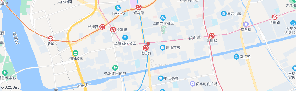 上海成山路站_公交站地图_上海公交_妙搜公交查询2024