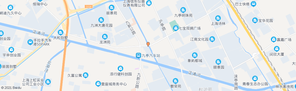 上海九亭大街九亭公路_公交站地图_上海公交_妙搜公交查询2024