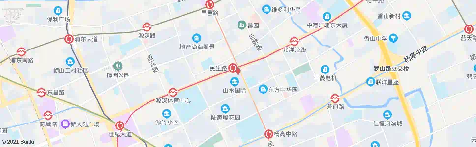 上海民生_公交站地图_上海公交_妙搜公交查询2024