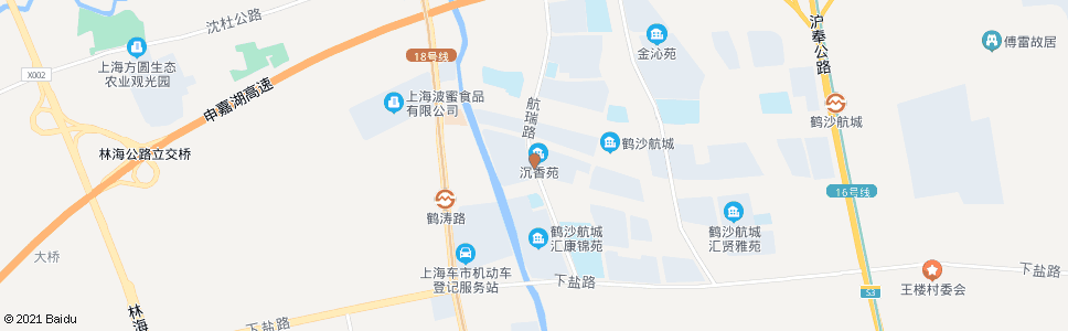 上海航瑞路(沉香阁)_公交站地图_上海公交_妙搜公交查询2024