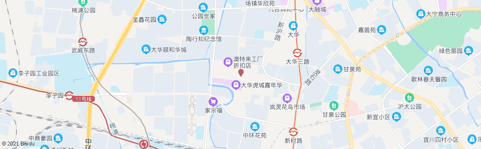 上海大华路大华一路_公交站地图_上海公交_妙搜公交查询2024