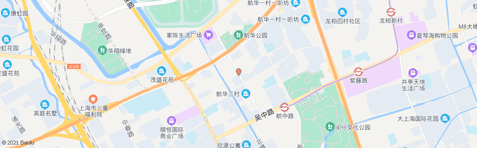 上海航北路航新路_公交站地图_上海公交_妙搜公交查询2024
