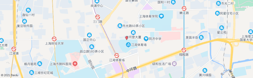 上海政立路市光路_公交站地图_上海公交_妙搜公交查询2024