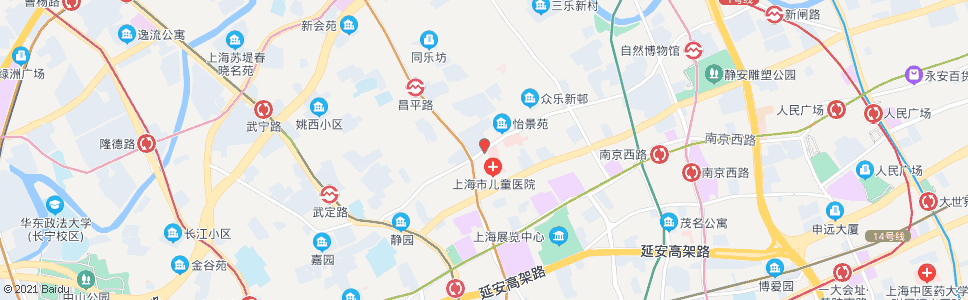 上海新闸路西康路_公交站地图_上海公交_妙搜公交查询2024