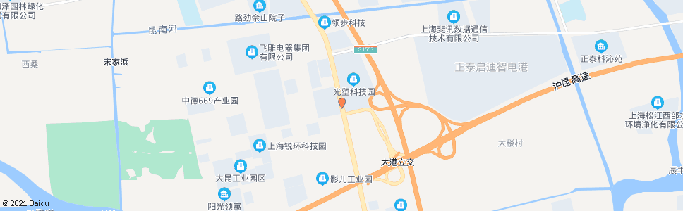 上海昆港公路光华路_公交站地图_上海公交_妙搜公交查询2024