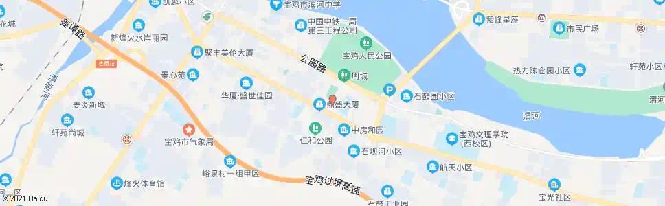 宝鸡公园南路_公交站地图_宝鸡公交_妙搜公交查询2024