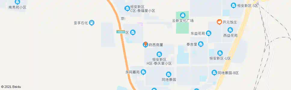 大同恒安新区府西商厦_公交站地图_大同公交_妙搜公交查询2024