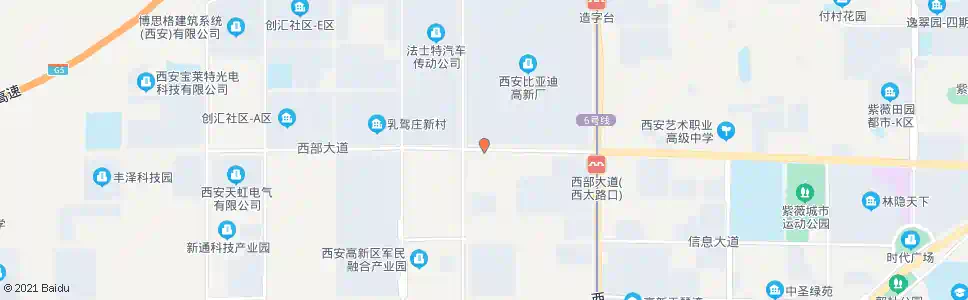 西安西部大道丈八八路口_公交站地图_西安公交_妙搜公交查询2024