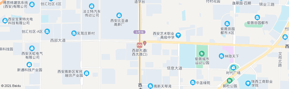 西安产业园公交调度站_公交站地图_西安公交_妙搜公交查询2024